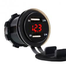 BASE PUERTO USB+VOLTIMETRO